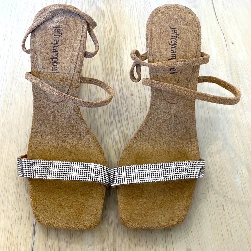 Jeffrey Campbell Herald Embellished Clear Wedge